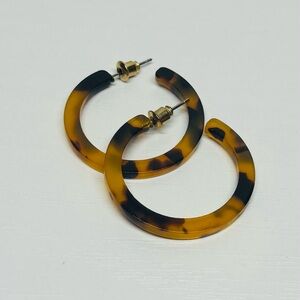 NWOT Tortoiseshell Hoop Earrings